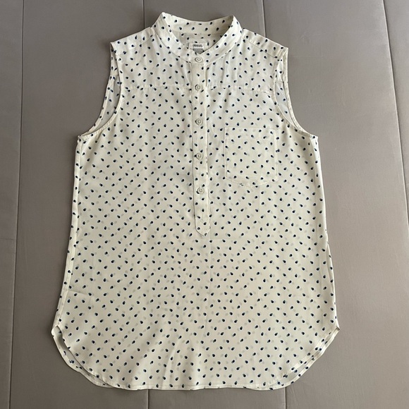 FOSSIL Silk Polka Dot Top - Picture 2 of 7